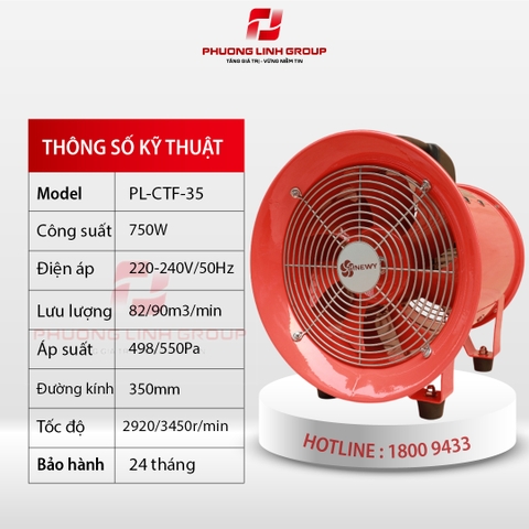 Quạt hút gió chống cháy nổ CTF-35 có tay cầm