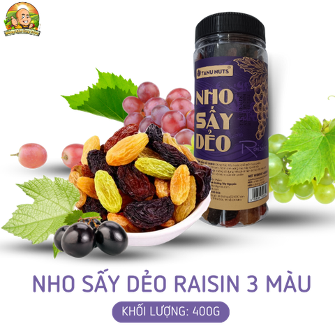 Nho khô Raisins 3 màu- hũ 350gr