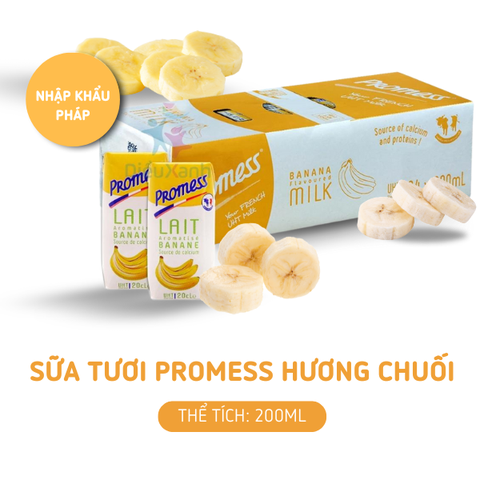 Sữa chuối Promess 200ml - Chính hãng [Sữa tươi Pháp]
