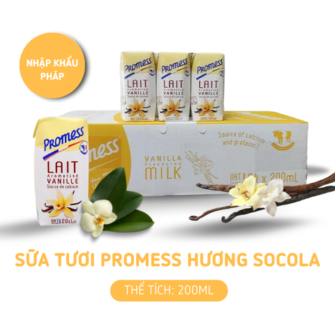 Sữa vani 200ml Promess - Chính Hãng [ Sữa tươi Pháp]
