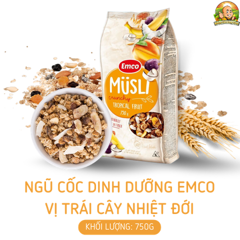 Ngũ cốc Emco vị hoa quả nhiệt đới túi 750gr
