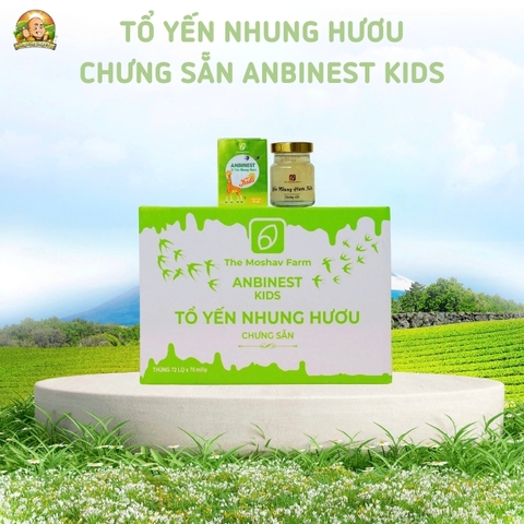 Tổ Yến Nhung Hươu Chưng Sẵn Anbinest Kids (Hũ 70ml)