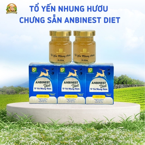 Tổ Yến Nhung Hươu Chưng Sẵn Anbinest Diet (Hũ 70ml)