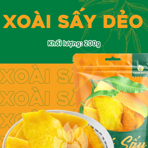 Xoài sấy dẻo Tanu Nuts 200g [Ăn vặt]