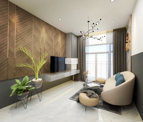 Thiết kế nội thất căn hộ mẫu 1