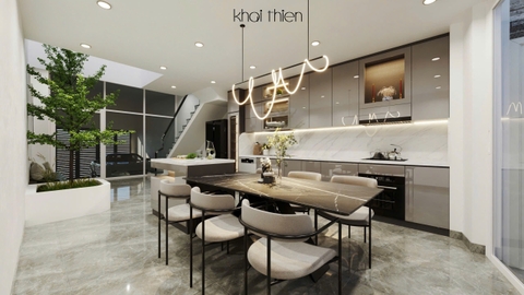 Ngôi nhà phố 3 tầng ở đường Nguyễn Văn Giáp mang phong cách Hiện đại, Sang trọng, Không sợ lỗi thời