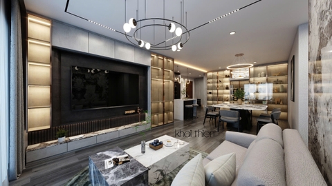 Decor căn hộ Goldview 2 Phòng ngủ với tông màu 