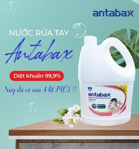 Nước rửa tay bảo vệ da kháng khuẩn Antabax 4L - Protect Bảo vệ , 1 thùng = 3 can