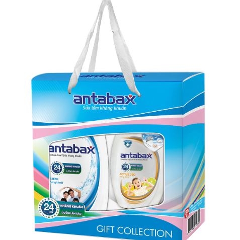 Hộp quà Antabax 2: Sữa tắm Antabax 900ml + Sữa rửa tay Antabax 250ml