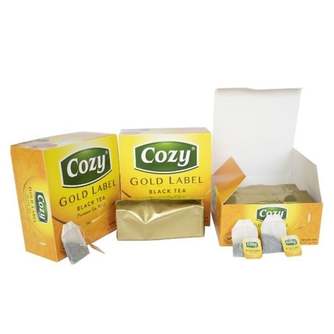 Trà đen Cozy Nhãn Vàng 1 hộp 200g = 100 gói 2g