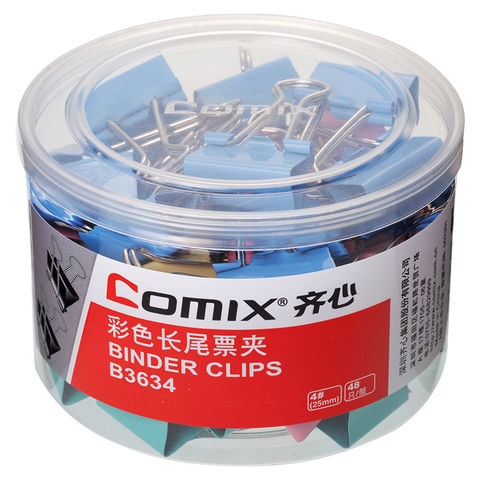 Kẹp sắt màu Comix 25mm 4# B3634