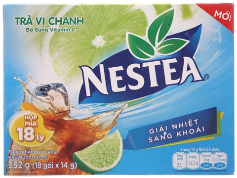 Trà vị chanh Nestea hộp 252g = 18 gói 14g