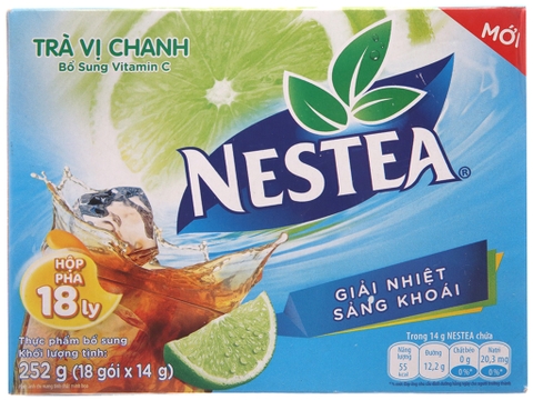 Trà vị chanh Nestea hộp 252g = 18 gói 14g