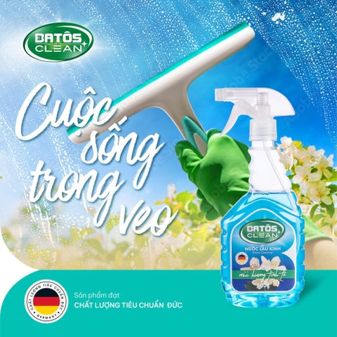 Nước lau kính Batos Clean - hương hoa nhài 500 ml