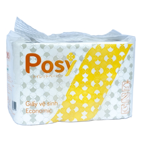 Giấy VS Posy Economic 2 lớp có lõi (12 cuộn/túi)