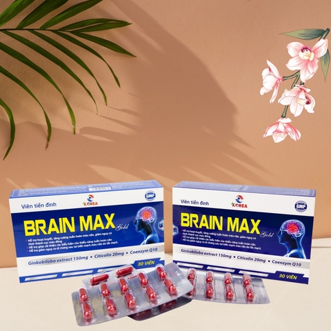 Viên tiền đình BRAINMAX Gold - hỗ trợ giảm nguy cơ di chứng sau tai biến do tắc mạch máu não