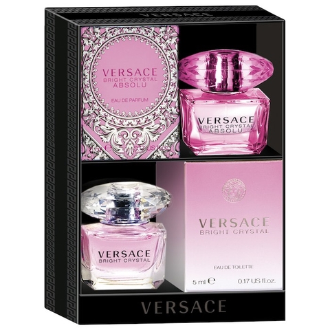 Versace Mini Bright Crystal and Bright Crystal Absolu Set