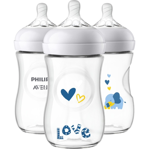 Bình sữa Philips Avent Natural Baby Bottle 9oz, 3 pack