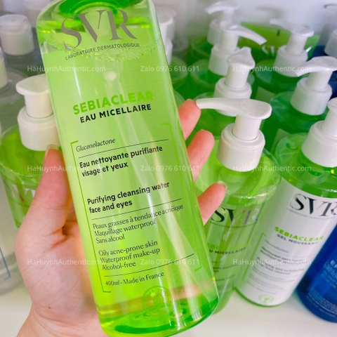 [Bill Pháp] Nước tẩy trang loại bỏ dầu SVR Sebiaclear Eau Micellaire