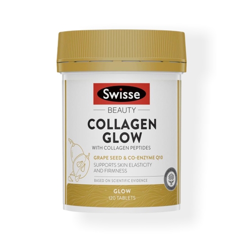 Viên uống bổ sung collagen Swisse Beauty Collagen Glow With Collagen Peptides