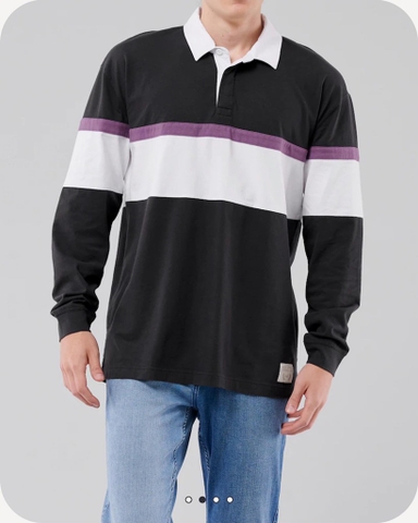 Áo thun nam Hollister Oversized Rugby Polo