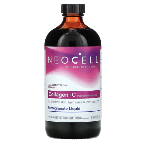 Nước uống bổ sung Collagen + C Pomegranate Liquid, 4 g, 16 fl oz (473 ml)