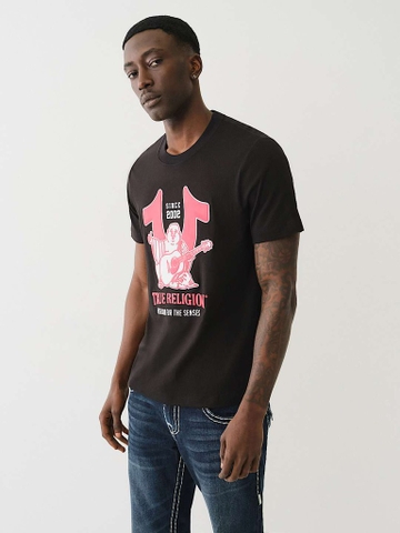 [ TRUE RELIGION ] HORSESHOE BUDDHA PUFF PRINT TEE