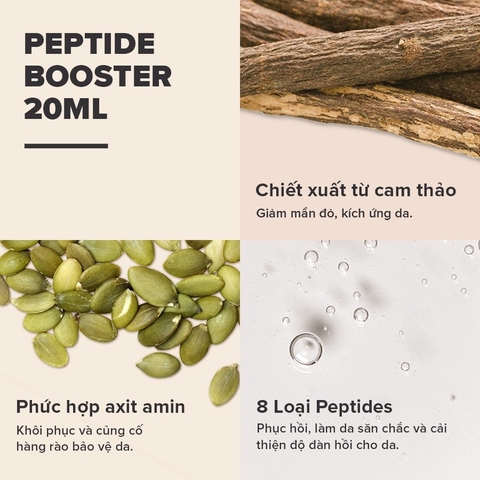 TINH CHẤT PHỤC HỒI VÀ LÀM SĂN CHẮC DA PEPTIDE BOOSTER 20ML