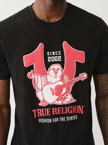 [ TRUE RELIGION ] HORSESHOE BUDDHA PUFF PRINT TEE