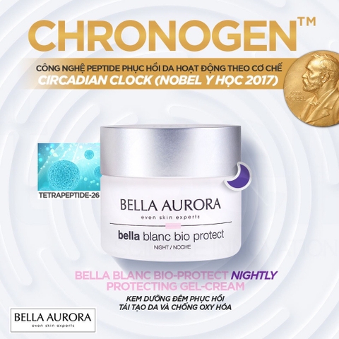 Kem Dưỡng Chống Lão Hóa Và Sáng Da Ban Đêm - Bella Aurora Bella Blanc Bio-protect Nightly Protecting Gel-cream