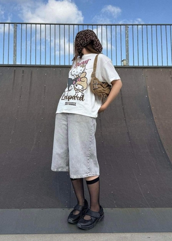 Áo thun nữ oversize Hello Kitty & My Melody năng động