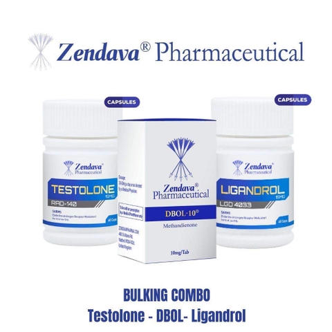 COMBO BULKING ORAL: 1 TESTOLONE + 1 DBOL + 1 LGD
