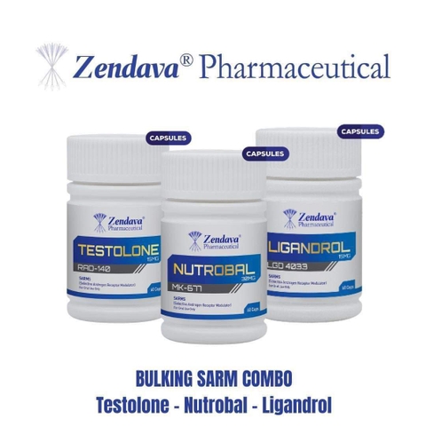 COMBO BULKING SAR.M: 1 TESTOLONE + 1 MK677 + 1 LGD | ZENDAVA