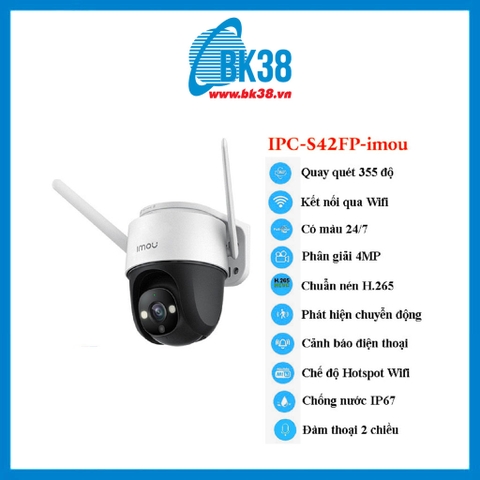 Camera Wifi IPC IMOU S42FP - 4MP (Full màu)