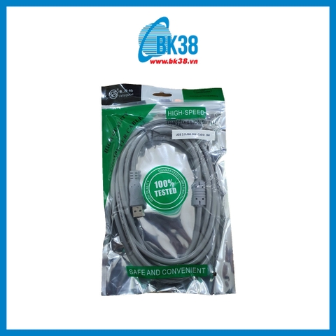 Cáp máy in USB Velly xám 3m (lõi đồng)