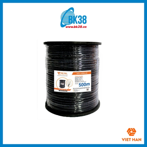 Dây cáp điện thoại 4 lõi Việt Hàn CAT3 kèm cường lực 26AWG (500m/cuộn)