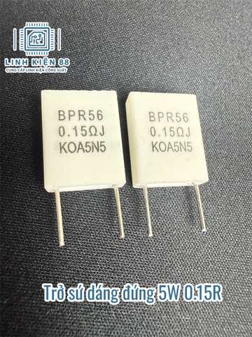 Điện trở sứ KOA5N5 5W 0.15R dáng đứng