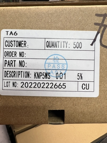 Điện trở cắm công suất 5W 0.1R 0.1 Ohm 5%