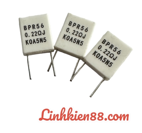 Điện trở sứ 5W 0.22R dáng đứng