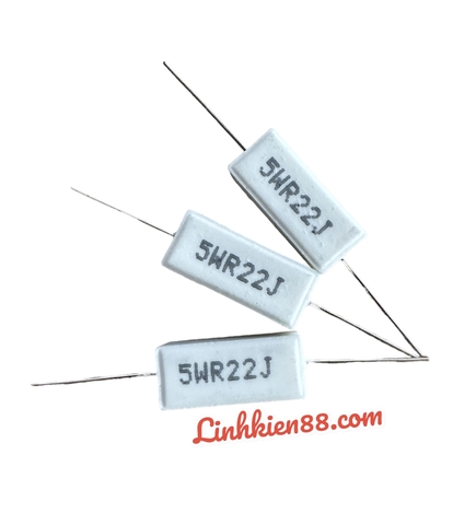Điện trở sứ 5W 0.22R dáng nằm