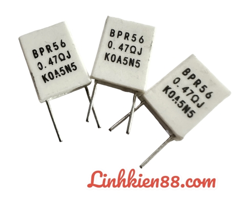 Điện trở sứ 5W 0.47R dáng đứng
