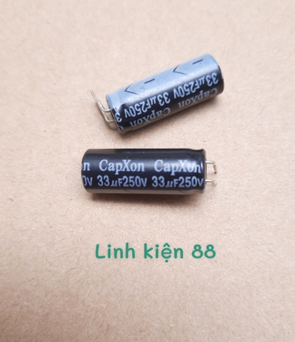 Tụ hóa 33uf 250V size 8 20mm