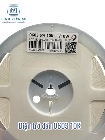 Điện trở dán 0603 10K 5%( dây 50 con)