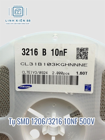 Tụ SMD Samsung 1206-3216 10NF 103K 500V dán mới ( dây 20 con)