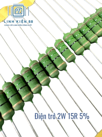 Điện trở vạch 2W 15R 5% cắm mới ( 10 con)