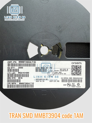 Transistor MMBT3904LT code 1AM Sot-23 dán ( dây 20con)