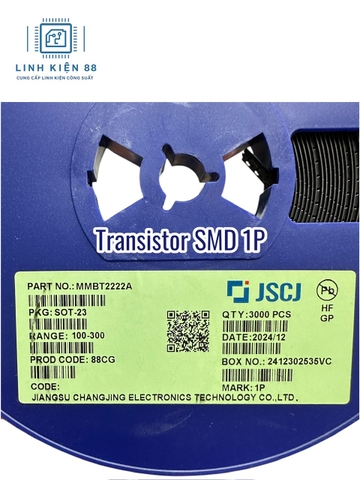 Transistor SMD MMBT2222A code 1P NPN 0.6A 40V SOT-23 mới ( dây 20 con)