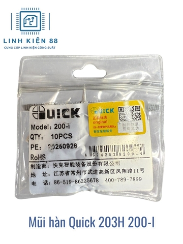 Mũi hàn Quick 203H 200-I mới chính hãng