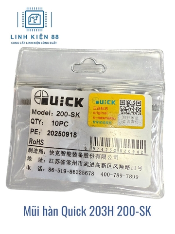 Mũi hàn Quick 203H 200-SK mới chính hãng