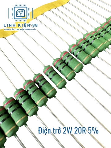 Điện trở vạch 2W 20R 5% cắm mới ( 10 con)